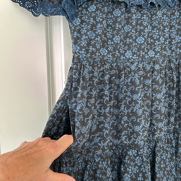 Ulla Johnson Leonie Floral Print Tiered Ruffle Dress w Pockets +MEASUREMENTS 2 - Picture 10 of 15